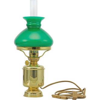 Pieni pöytälamppu vihreällä kuvulla